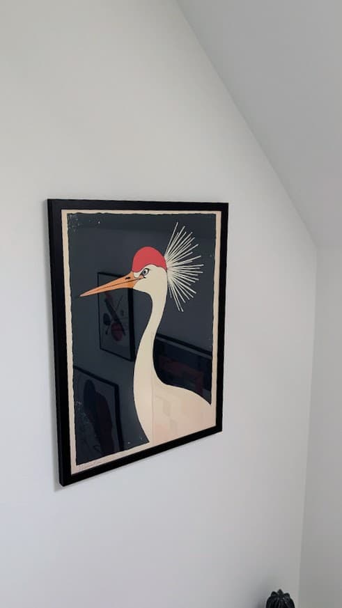 Print mounted on wall